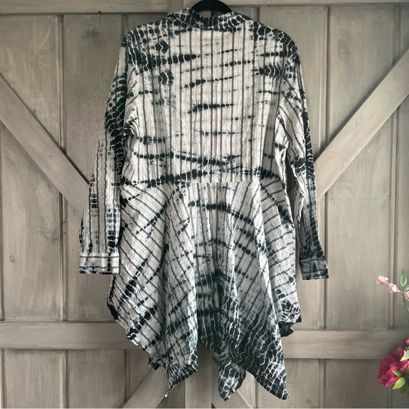 Navy Tie‎ Dye Fairy Hem Tunic whimsical boho handkerchief Whimsigoth XL - Picture 14 of 14